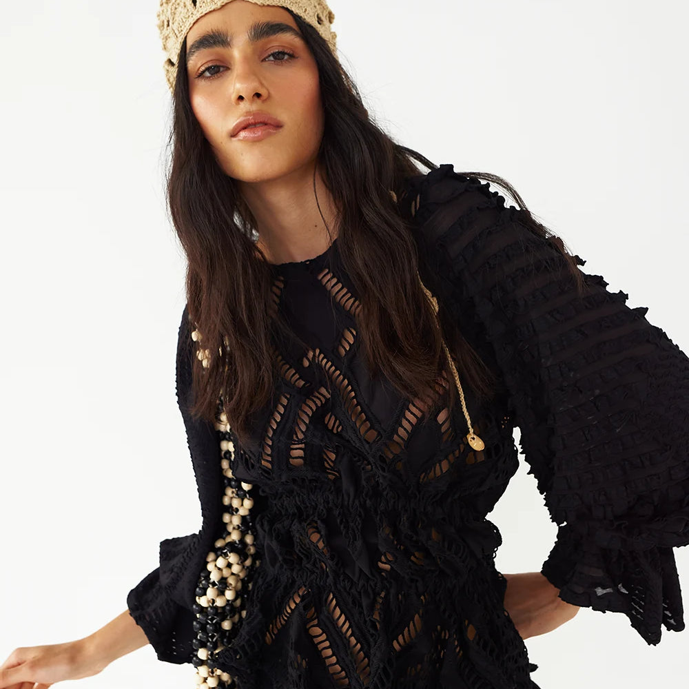 
                  
                    Flow With The Sunset Shirt In Black
                  
                