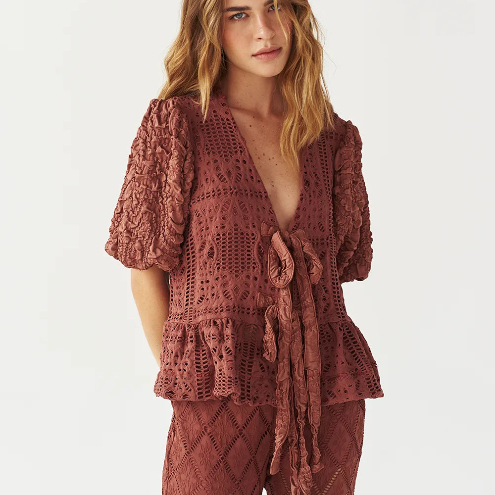 
                  
                    Globe Shell Shirt In Brown
                  
                
