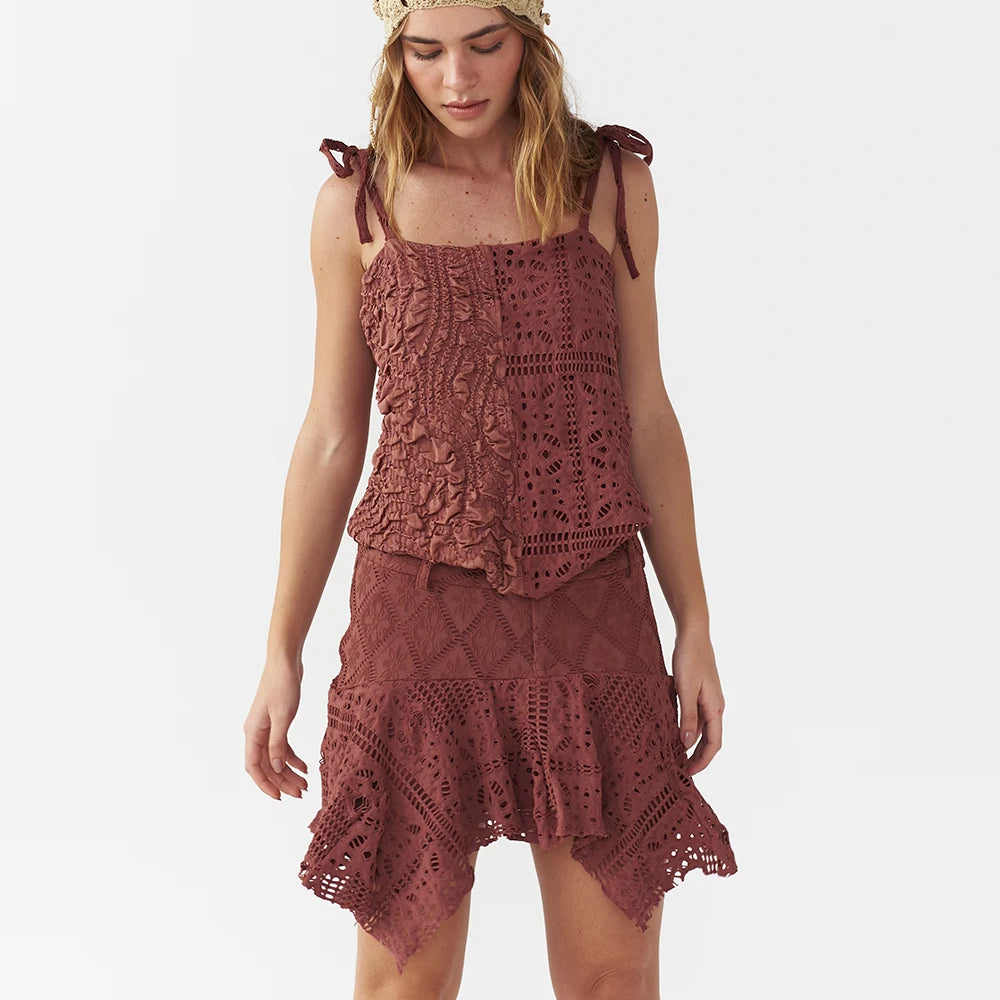 
                  
                    Sun Rays Top In Brown
                  
                