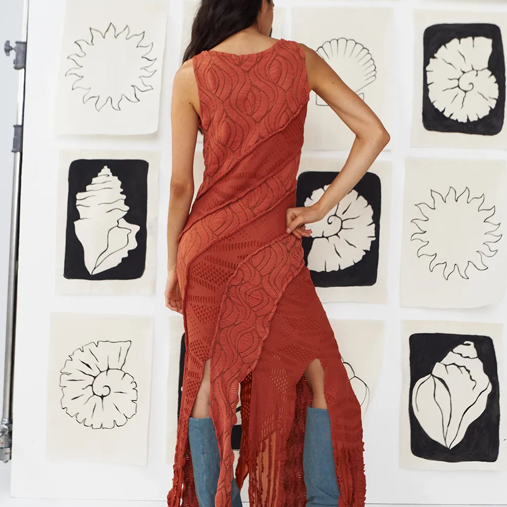 
                  
                    Waves In Terracota Dress
                  
                