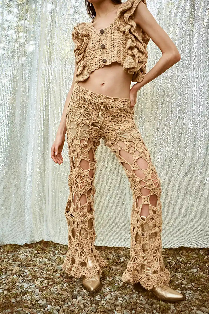 Wild Sun Pant In Khaki Itana