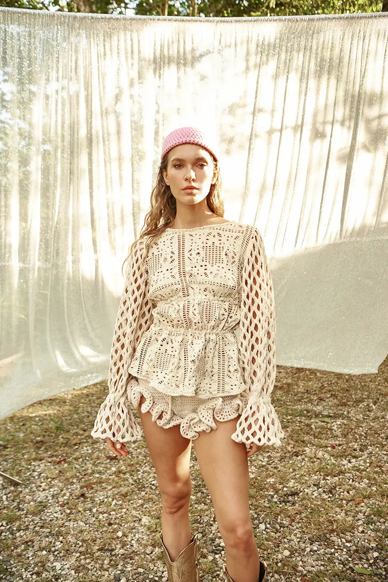 Wild Sun Top In Ivory Itana