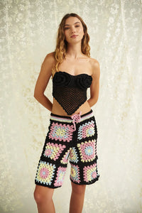 Flower Affair Jorts In Light Pastels