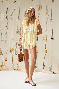 Flower Dance Mini Dress In Butter