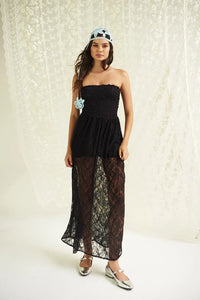 Flower Romance Dress In Black