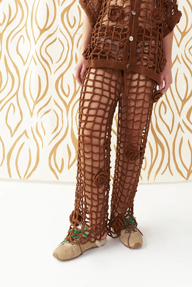 
                  
                    Flower Shell Pants In Brown Shell
                  
                