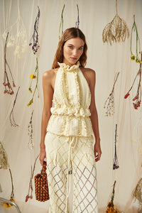 Savage Ruffle Top In Butter