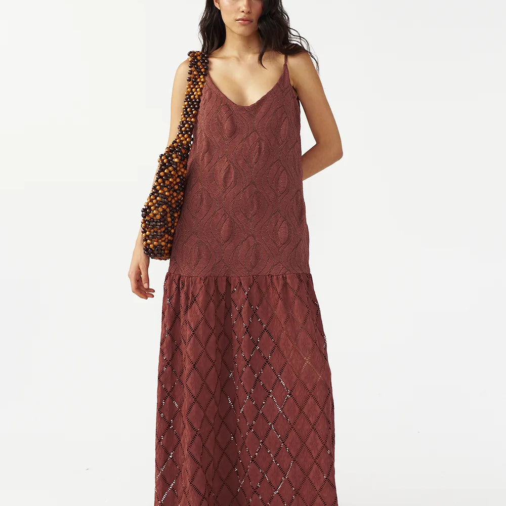 Wild Life Dress Brown Shell