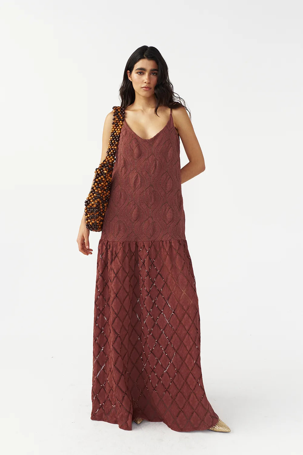 Wild Life Dress Brown Shell