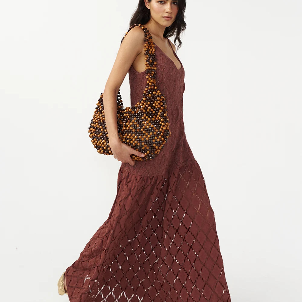 Wild Life Dress Brown Shell