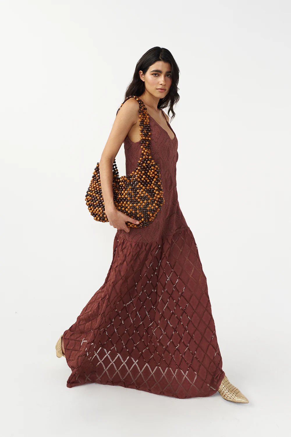 Wild Life Dress Brown Shell